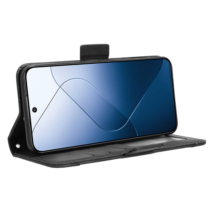 For Xiaomi 14 Skin Feel Calf Texture Card Slots Leather Phone Case(Black) by buy2fix