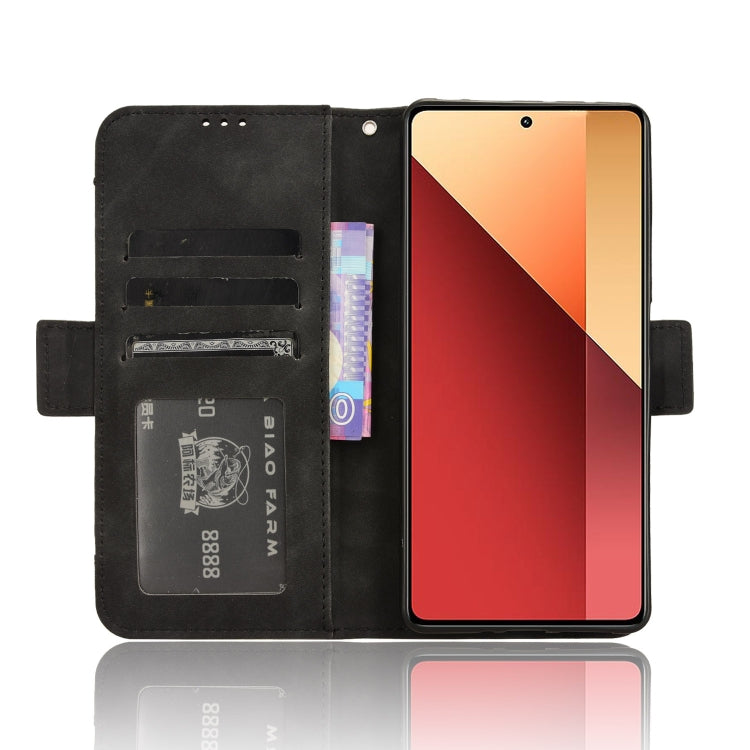 For Xiaomi Redmi Note 13 Pro 4G Global Skin Feel Calf Texture Card Slots Leather Phone Case(Black) - Xiaomi Cases by buy2fix | Online Shopping UK | buy2fix