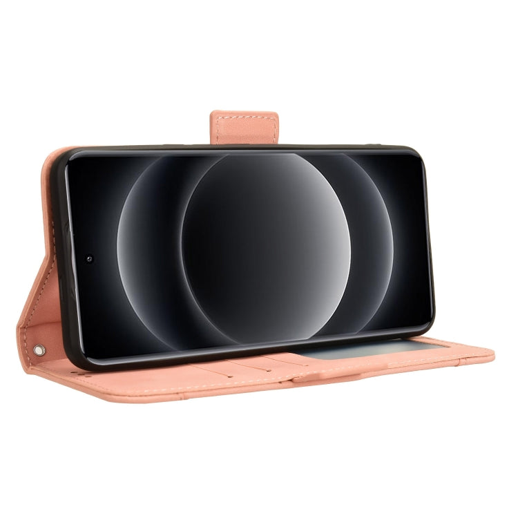 For Xiaomi 14 Ultra Skin Feel Calf Texture Card Slots Leather Phone Case(Pink) by buy2fix