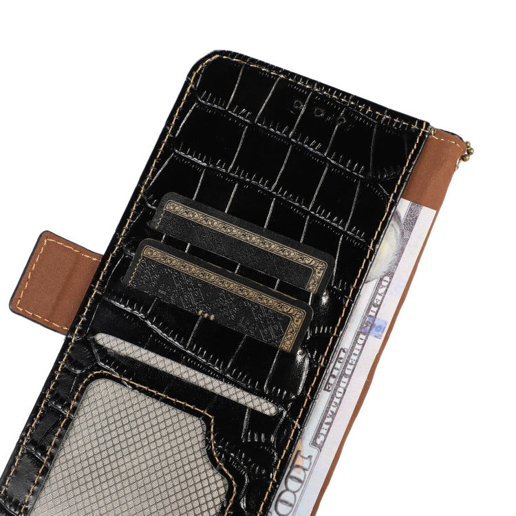 For OPPO Reno10 5G / 10 Pro 5G Global Crocodile Top Layer Cowhide Leather Phone Case(Black) by buy2fix