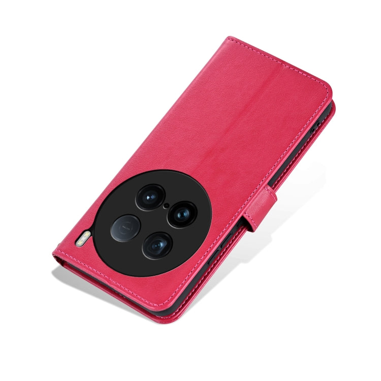For vivo X100 Ultra AZNS Sheepskin Texture Flip Leather Phone Case(Red) by AZNS