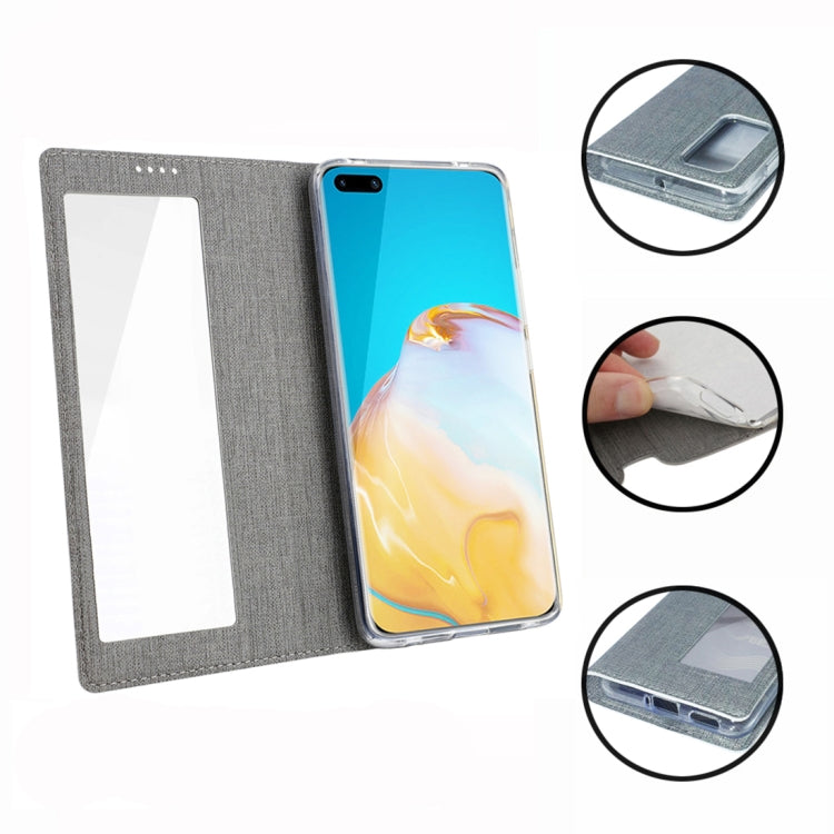 For Huawei P40 ViLi DMX-54 Shockproof TPU + PU Leather View Window Magnetic Attraction Horizontal Flip Protective Case with Card Slots & Holder & Sleep / Wake-up(Champagne Gold) - Huawei Cases by ViLi | Online Shopping UK | buy2fix