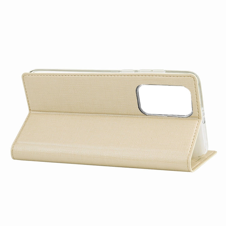 For Huawei P40 ViLi DMX-54 Shockproof TPU + PU Leather View Window Magnetic Attraction Horizontal Flip Protective Case with Card Slots & Holder & Sleep / Wake-up(Champagne Gold) - Huawei Cases by ViLi | Online Shopping UK | buy2fix