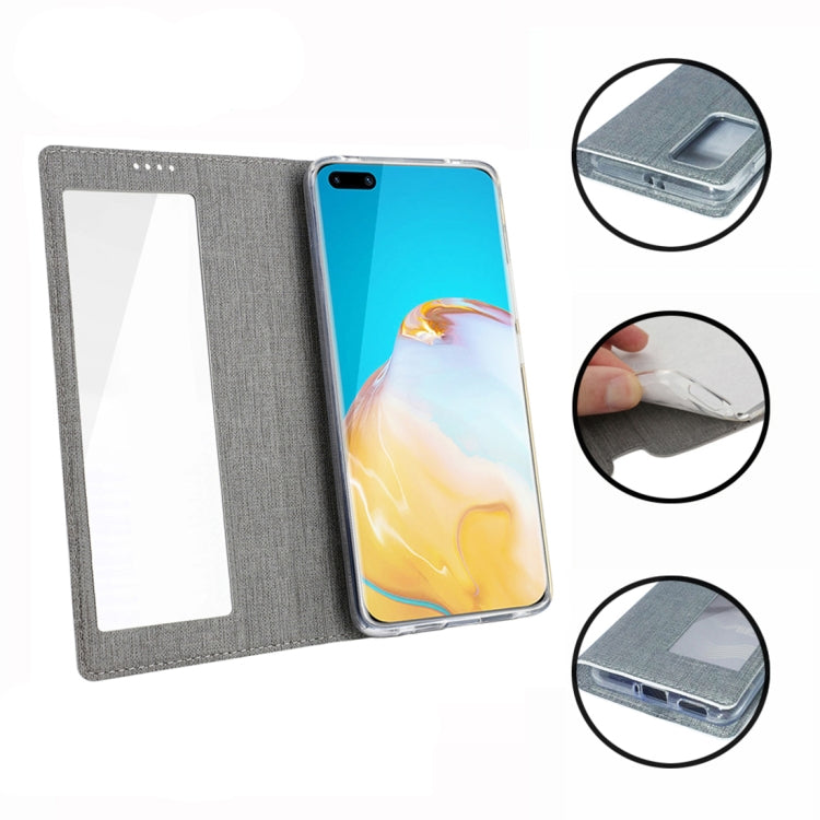 For Huawei P40 Pro ViLi DMX-54 Shockproof TPU + PU Leather View Window Magnetic Attraction Horizontal Flip Protective Case with Card Slots & Holder & Sleep / Wake-up(Champagne Gold) - Huawei Cases by ViLi | Online Shopping UK | buy2fix