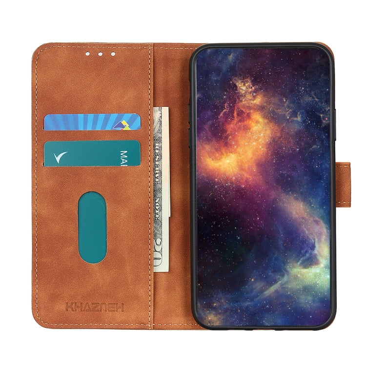 For Xiaomi Redmi 13C KHAZNEH Retro Texture Flip Leather Phone Case(Brown) by buy2fix