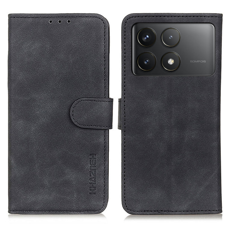 For Xiaomi Redmi K70 5G / K70 Pro 5G KHAZNEH Retro Texture Flip Leather Phone Case(Black) - Xiaomi Cases by buy2fix | Online Shopping UK | buy2fix