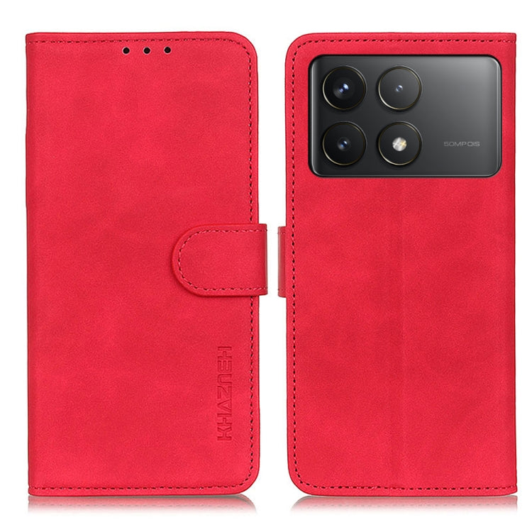 For Xiaomi Redmi K70 5G / K70 Pro 5G KHAZNEH Retro Texture Flip Leather Phone Case(Red) - Xiaomi Cases by buy2fix | Online Shopping UK | buy2fix