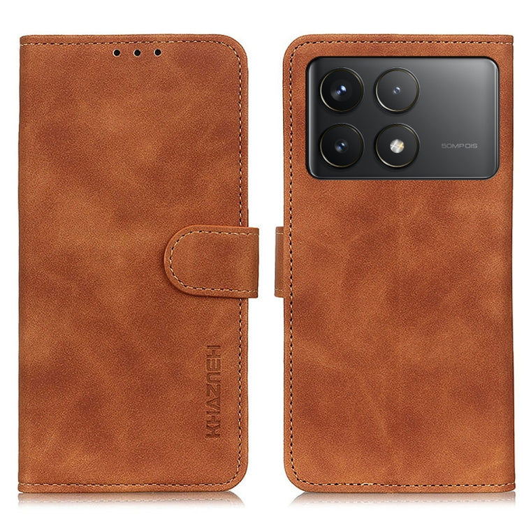 For Xiaomi Redmi K70 5G / K70 Pro 5G KHAZNEH Retro Texture Flip Leather Phone Case(Brown) - Xiaomi Cases by buy2fix | Online Shopping UK | buy2fix