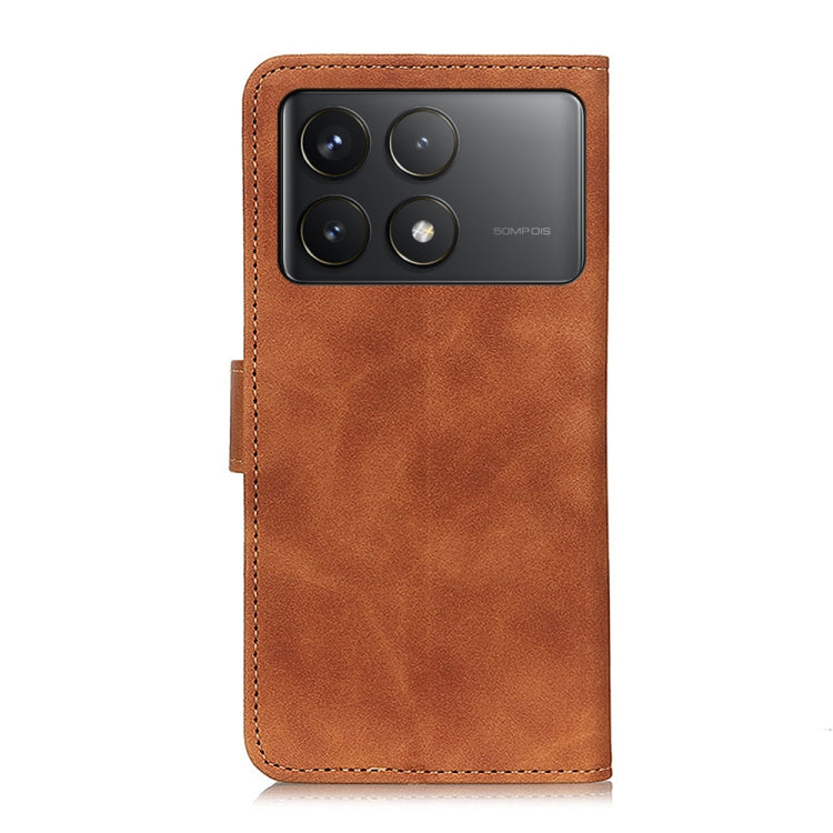 For Xiaomi Redmi K70 5G / K70 Pro 5G KHAZNEH Retro Texture Flip Leather Phone Case(Brown) - Xiaomi Cases by buy2fix | Online Shopping UK | buy2fix