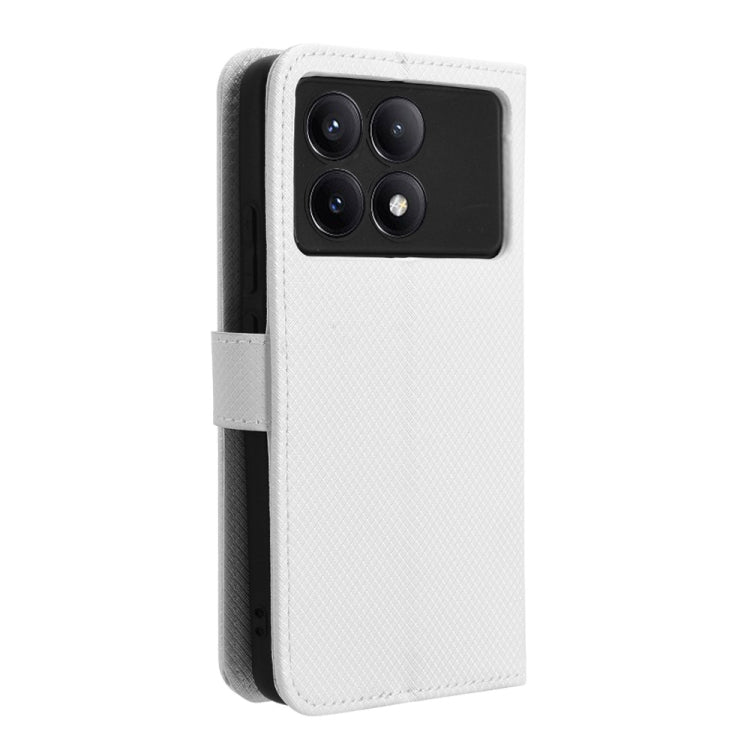 For Xiaomi Redmi K70 / K70 Pro Diamond Texture Leather Phone Case(White) - Xiaomi Cases by buy2fix | Online Shopping UK | buy2fix