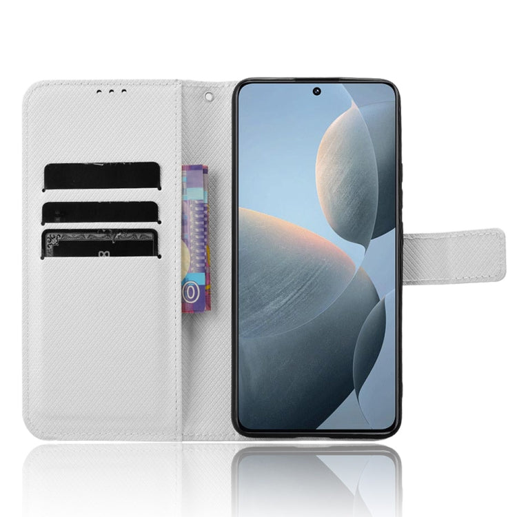 For Xiaomi Redmi K70 / K70 Pro Diamond Texture Leather Phone Case(White) - Xiaomi Cases by buy2fix | Online Shopping UK | buy2fix