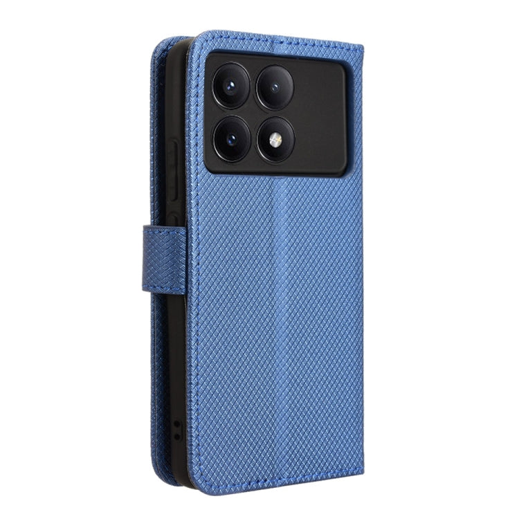 For Xiaomi Redmi K70 / K70 Pro Diamond Texture Leather Phone Case(Blue) - Xiaomi Cases by buy2fix | Online Shopping UK | buy2fix