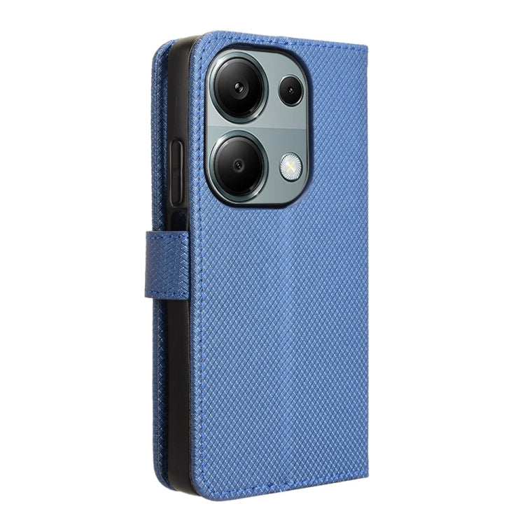 For Xiaomi Redmi Note 13 Pro 4G Global Diamond Texture Leather Phone Case(Blue) - Xiaomi Cases by buy2fix | Online Shopping UK | buy2fix