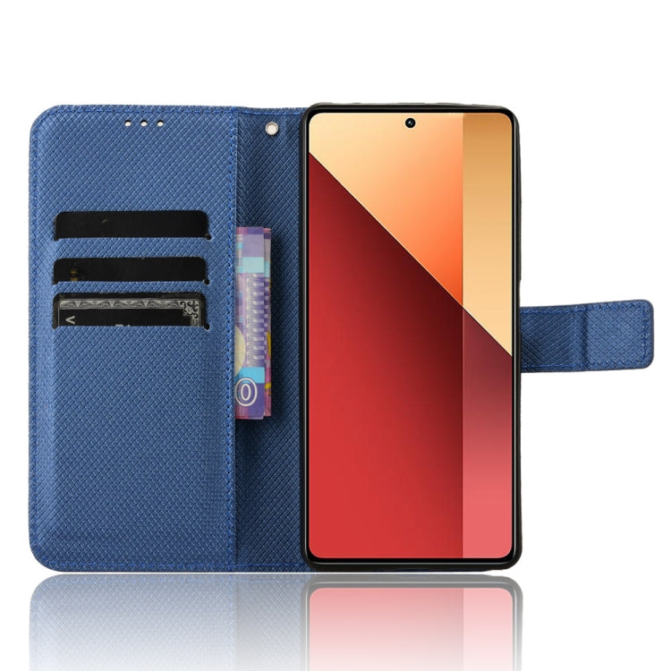 For Xiaomi Redmi Note 13 Pro 4G Global Diamond Texture Leather Phone Case(Blue) - Xiaomi Cases by buy2fix | Online Shopping UK | buy2fix