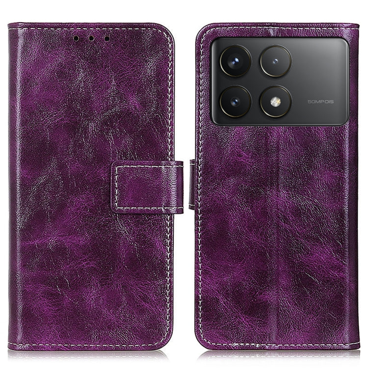 For Xiaomi Redmi K70 5G / K70 Pro 5G Retro Crazy Horse Texture Leather Phone Case(Purple) - Xiaomi Cases by buy2fix | Online Shopping UK | buy2fix