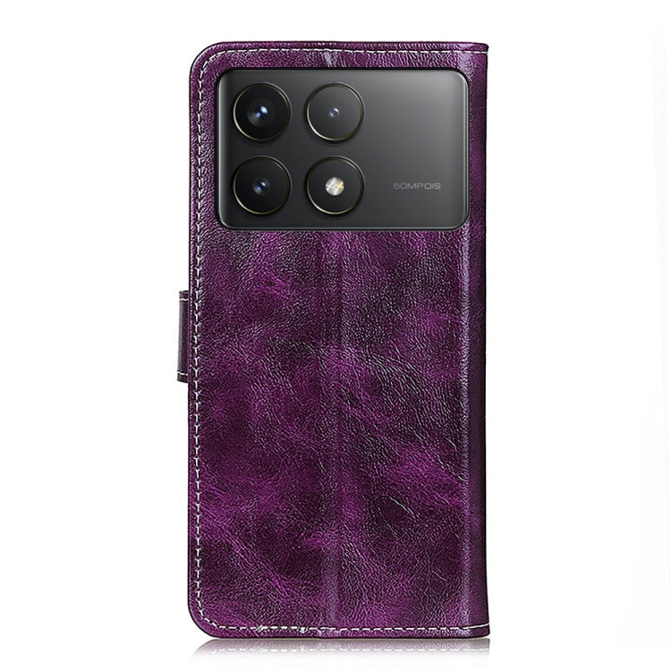 For Xiaomi Redmi K70 5G / K70 Pro 5G Retro Crazy Horse Texture Leather Phone Case(Purple) - Xiaomi Cases by buy2fix | Online Shopping UK | buy2fix