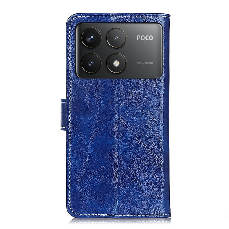 For Xiaomi Redmi K70 5G / K70 Pro 5G Retro Crazy Horse Texture Leather Phone Case(Blue) - Xiaomi Cases by buy2fix | Online Shopping UK | buy2fix