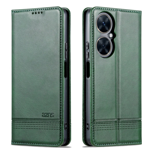 For Huawei Maimang 20 AZNS Magnetic Calf Texture Flip Leather Phone Case(Dark Green) - Huawei Cases by AZNS | Online Shopping UK | buy2fix