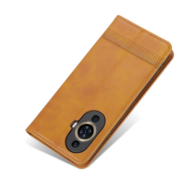 For Huawei Nova 11 Pro AZNS Magnetic Calf Texture Flip Leather Phone Case(Light Brown) - Huawei Cases by AZNS | Online Shopping UK | buy2fix