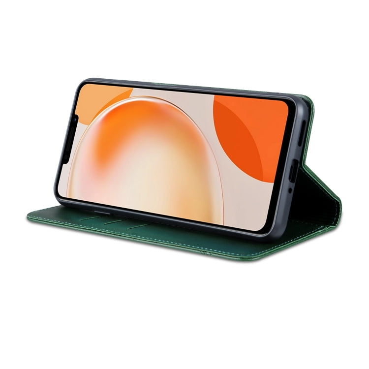 For Huawei Enjoy 60X AZNS Magnetic Calf Texture Flip Leather Phone Case(Dark Green) - Huawei Cases by AZNS | Online Shopping UK | buy2fix