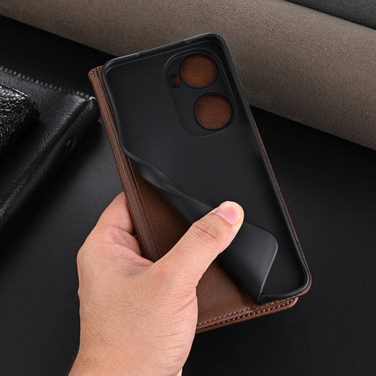 For Huawei nova 11 SE AZNS Magnetic Calf Texture Flip Leather Phone Case(Dark Brown) - Huawei Cases by AZNS | Online Shopping UK | buy2fix