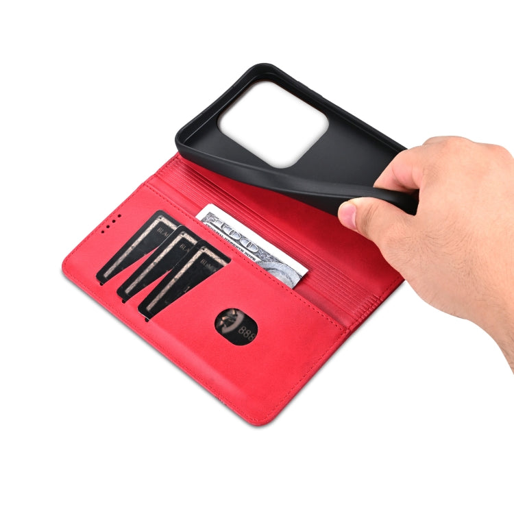 For Huawei Pura 70 Pro / 70 Pro+ AZNS Magnetic Calf Texture Flip Leather Phone Case(Red) by AZNS