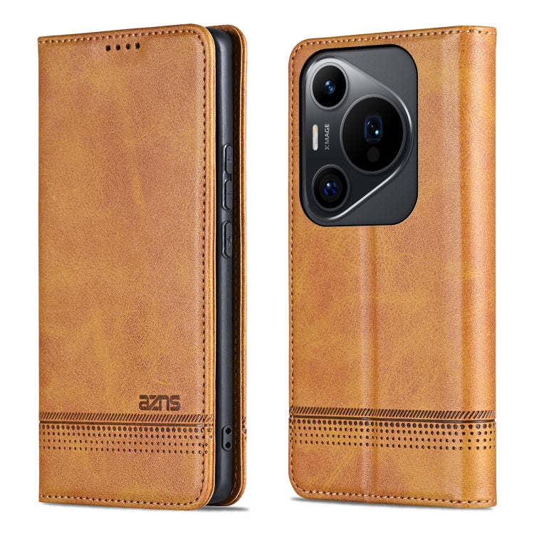 For Huawei Pura 70 Pro / 70 Pro+ AZNS Magnetic Calf Texture Flip Leather Phone Case(Light Brown) - Huawei Cases by AZNS | Online Shopping UK | buy2fix