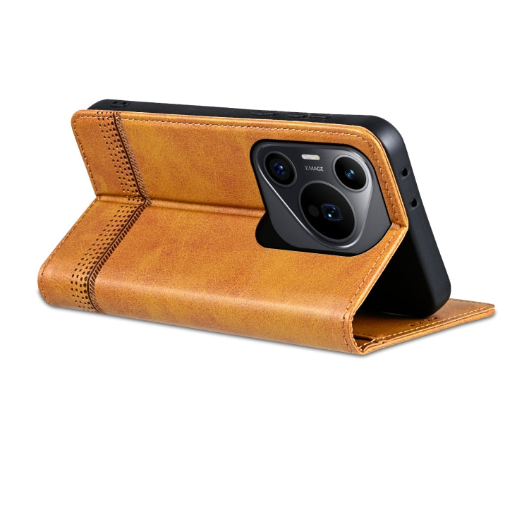 For Huawei Pura 70 Pro / 70 Pro+ AZNS Magnetic Calf Texture Flip Leather Phone Case(Light Brown) - Huawei Cases by AZNS | Online Shopping UK | buy2fix
