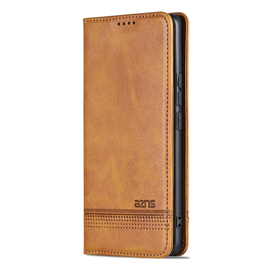 For Huawei Pura 70 Ultra AZNS Magnetic Calf Texture Flip Leather Phone Case(Light Brown) by AZNS