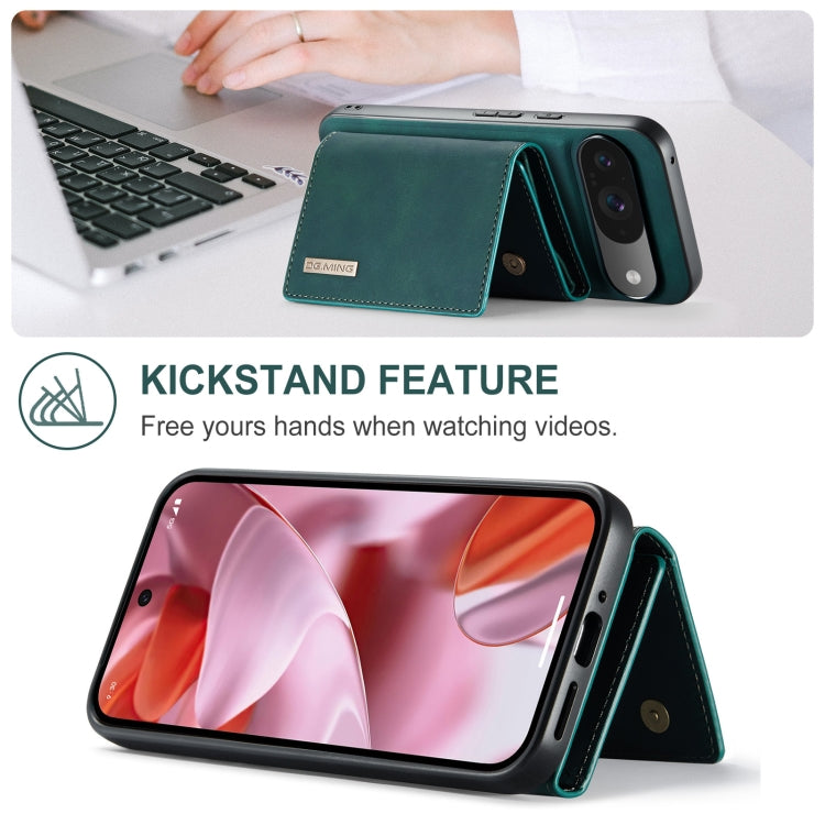 For Google Pixel 9 / 9 Pro DG.MING M1 Series 3-Fold Multi Card Wallet + Magnetic Phone Case(Green) - Google Cases by DG.MING | Online Shopping UK | buy2fix
