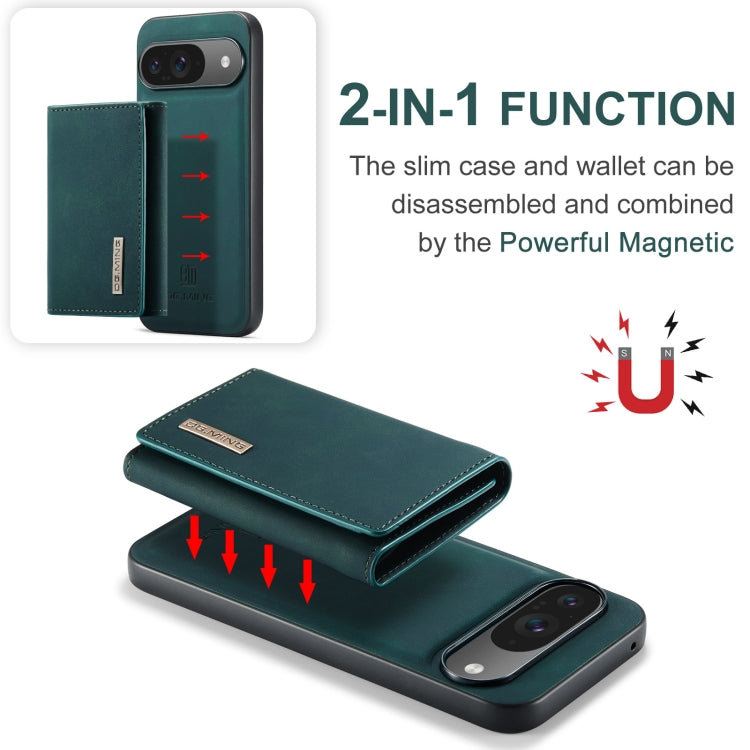 For Google Pixel 9 / 9 Pro DG.MING M1 Series 3-Fold Multi Card Wallet + Magnetic Phone Case(Green) - Google Cases by DG.MING | Online Shopping UK | buy2fix