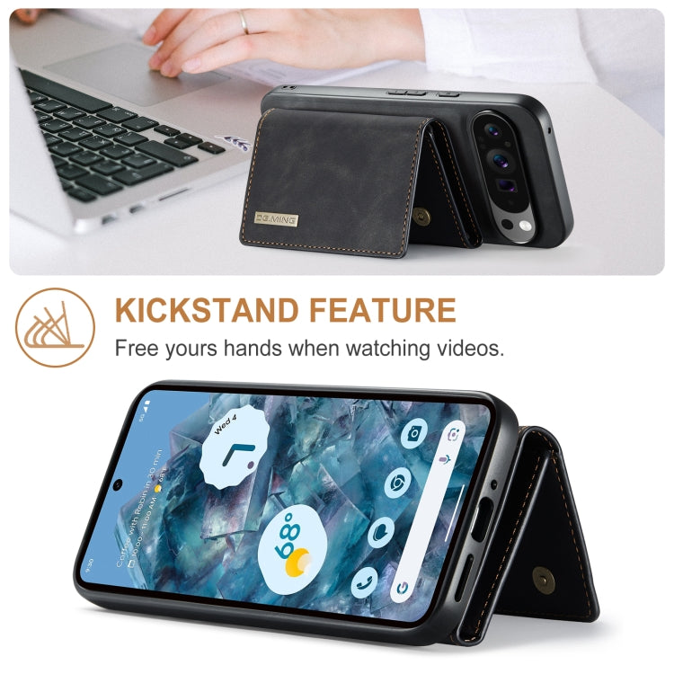 For Google Pixel 9 Pro XL DG.MING M1 Series 3-Fold Multi Card Wallet + Magnetic Phone Case(Black) - Google Cases by DG.MING | Online Shopping UK | buy2fix