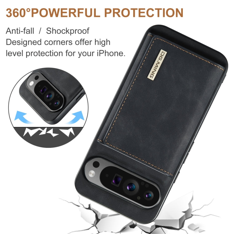 For Google Pixel 9 Pro XL DG.MING M1 Series 3-Fold Multi Card Wallet + Magnetic Phone Case(Black) - Google Cases by DG.MING | Online Shopping UK | buy2fix