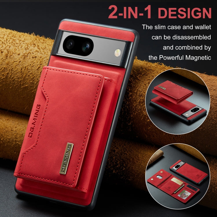 For Google Pixel 7A DG.MING M2 Series 3-Fold Multi Card Bag + Magnetic Phone Case(Red) by DG.MING