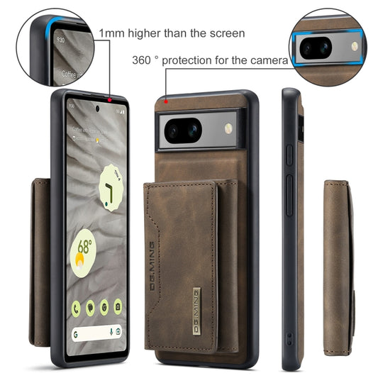 For Google Pixel 8A DG.MING M2 Series 3-Fold Multi Card Bag + Magnetic Phone Case(Coffee) by DG.MING