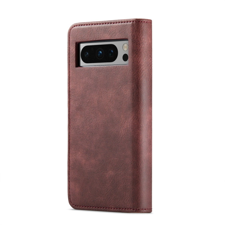 For Google Pixel 8 Pro DG.MING Crazy Horse Texture Detachable Magnetic Leather Phone Case(Red) - Google Cases by DG.MING | Online Shopping UK | buy2fix