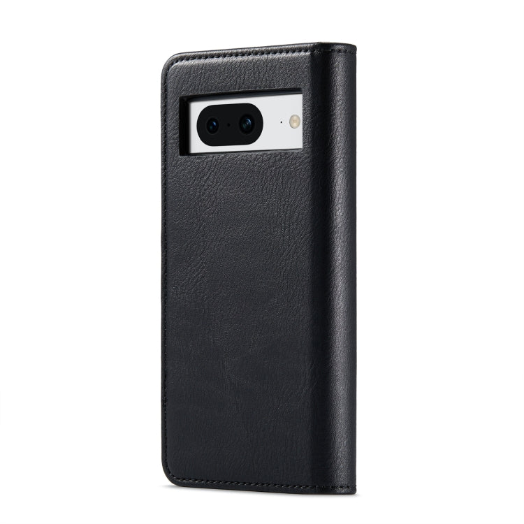 For Google Pixel 8 DG.MING Crazy Horse Texture Detachable Magnetic Leather Phone Case(Black) - Google Cases by DG.MING | Online Shopping UK | buy2fix