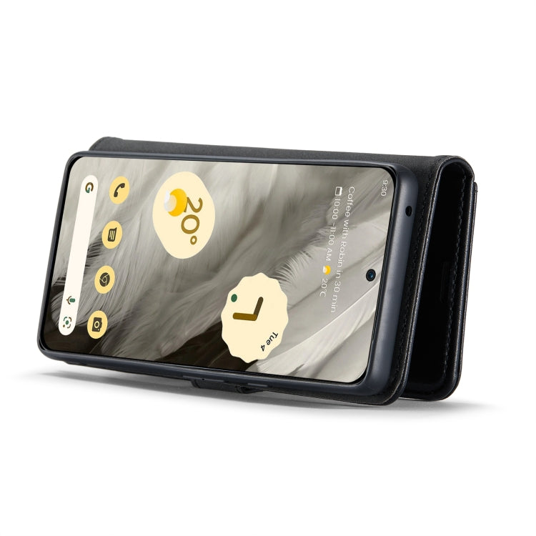 For Google Pixel 8 DG.MING Crazy Horse Texture Detachable Magnetic Leather Phone Case(Black) - Google Cases by DG.MING | Online Shopping UK | buy2fix