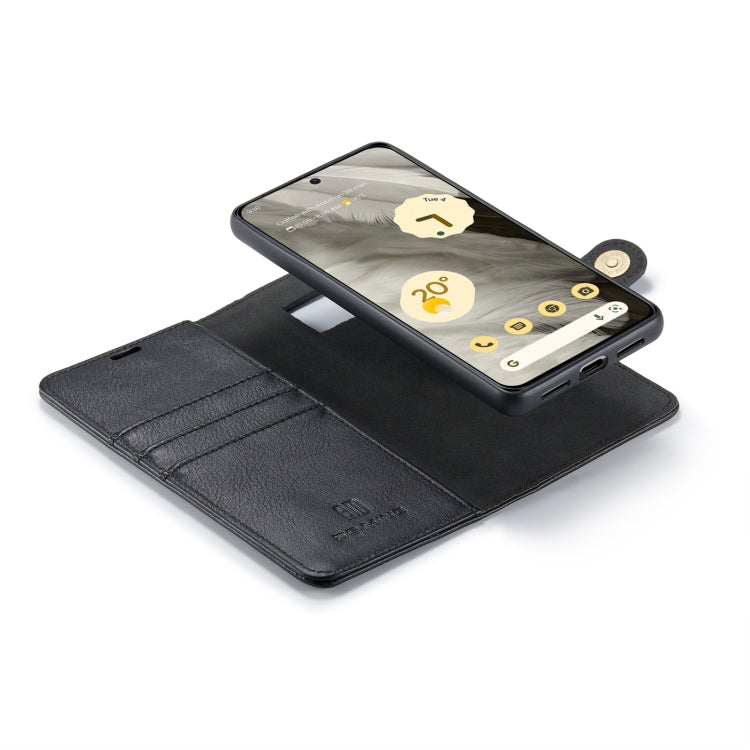 For Google Pixel 8 DG.MING Crazy Horse Texture Detachable Magnetic Leather Phone Case(Black) - Google Cases by DG.MING | Online Shopping UK | buy2fix