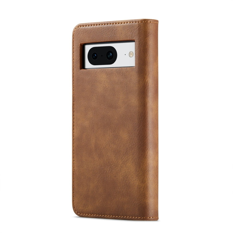 For Google Pixel 8 DG.MING Crazy Horse Texture Detachable Magnetic Leather Phone Case(Brown) - Google Cases by DG.MING | Online Shopping UK | buy2fix