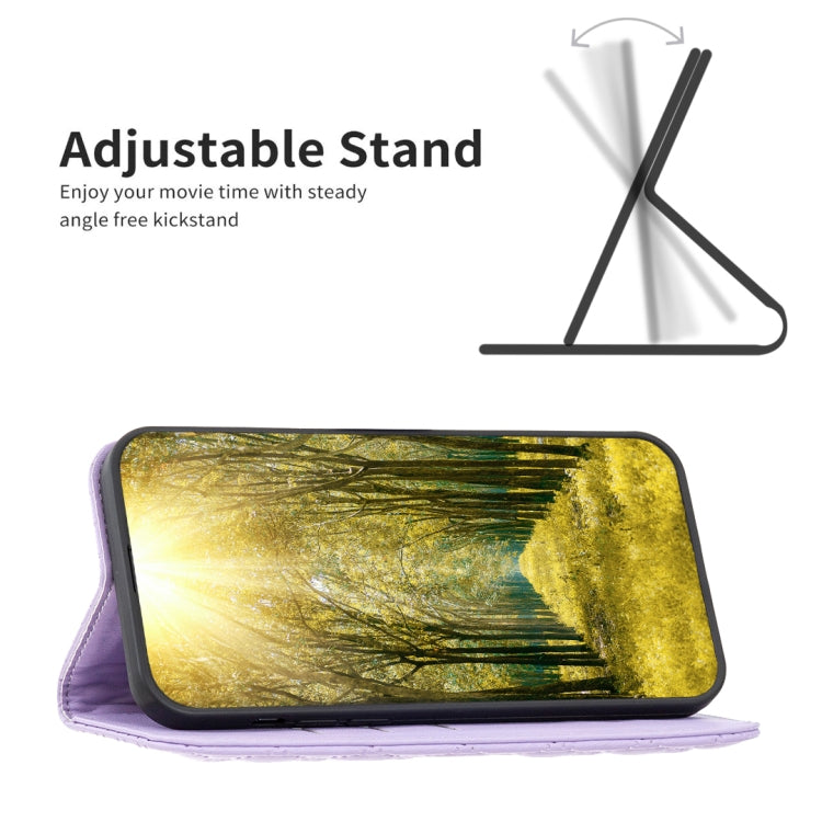 For Xiaomi Redmi K70 / K70 Pro Diamond Lattice Magnetic Leather Flip Phone Case(Purple) - Xiaomi Cases by buy2fix | Online Shopping UK | buy2fix