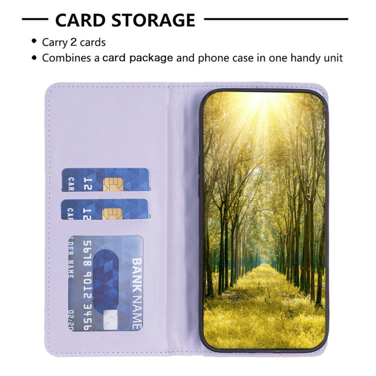 For Xiaomi Redmi K70 / K70 Pro Diamond Lattice Magnetic Leather Flip Phone Case(Purple) - Xiaomi Cases by buy2fix | Online Shopping UK | buy2fix