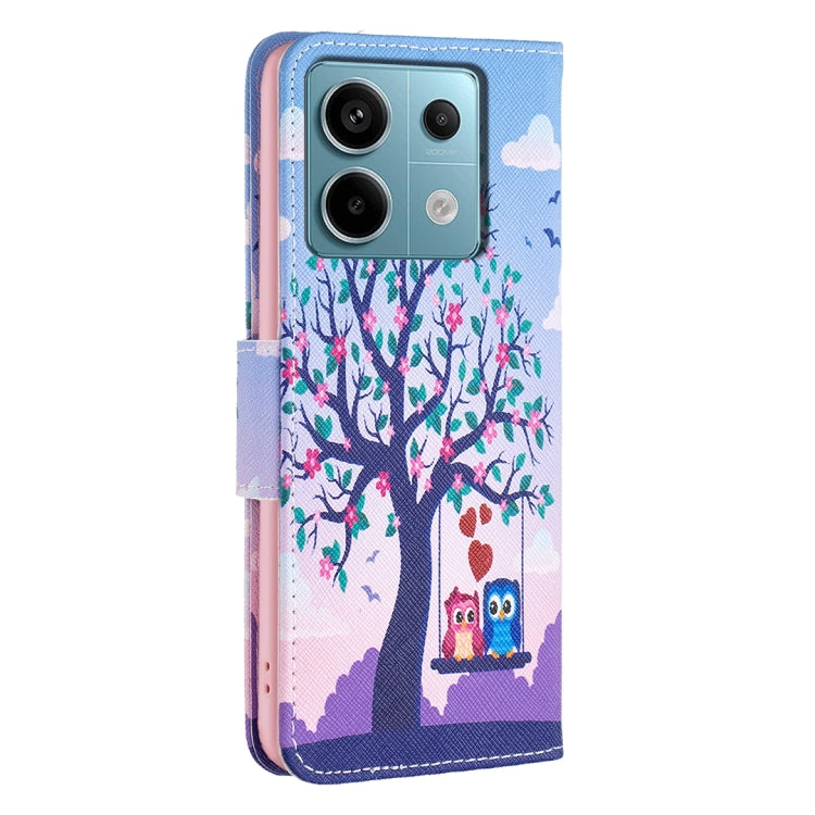 For Xiaomi Redmi Note 13 Pro 4G Global Colored Drawing Pattern Leather Phone Case(Owl) - Xiaomi Cases by buy2fix | Online Shopping UK | buy2fix