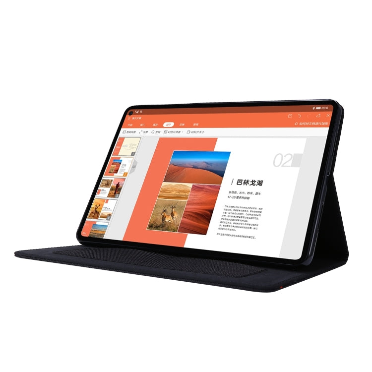 For Huawei MatePad SE 11 2024 Fabric Leather Tablet Case(Black) - Huawei by buy2fix | Online Shopping UK | buy2fix