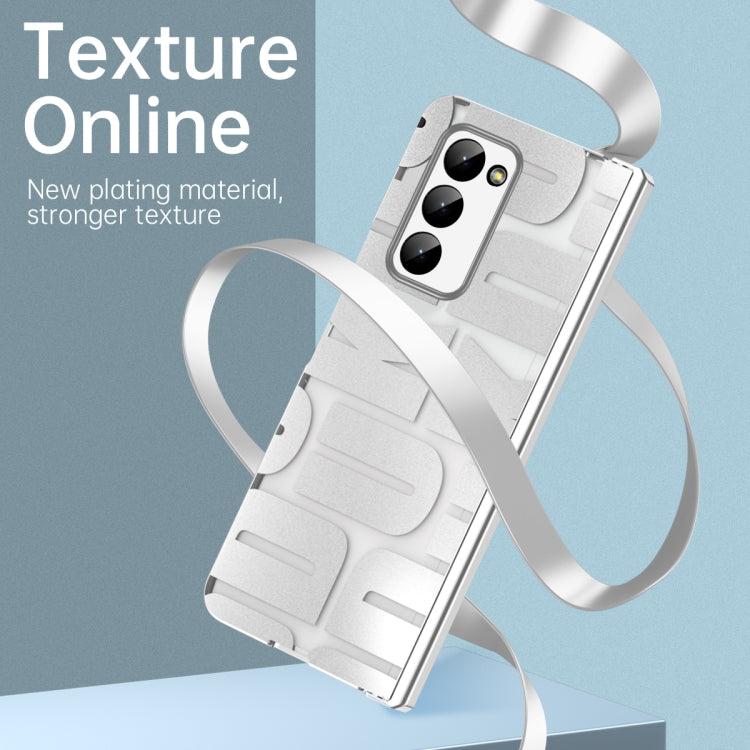 For Samsung Galaxy Z Fold2 5G Integrated Electroplating Folding Phone Case with Hinge(Rose Gold) - Galaxy Phone Cases by buy2fix | Online Shopping UK | buy2fix