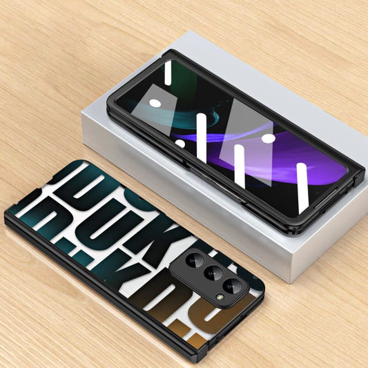 For Samsung Galaxy Z Fold2 5G Integrated Electroplating Folding Phone Case with Hinge(Black) - Galaxy Phone Cases by buy2fix | Online Shopping UK | buy2fix