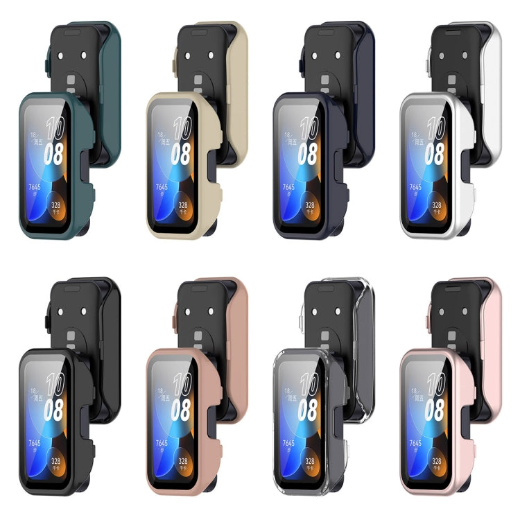 For Huawei Band 10 / 9 / 8 PC + Tempered Film Integrated Protective Watch Case(Black) by buy2fix