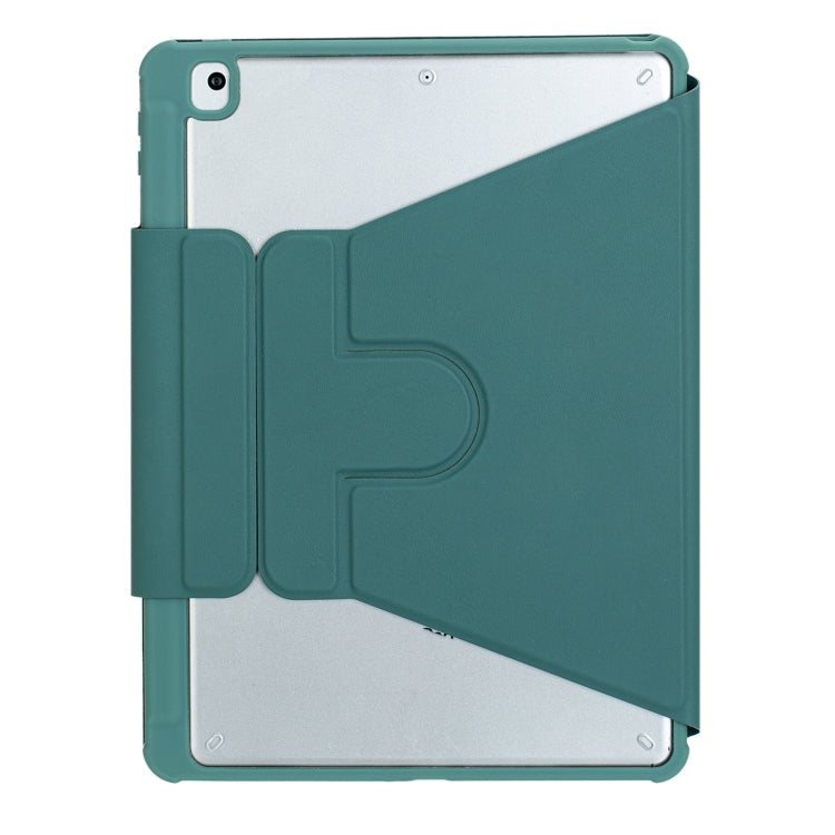 For iPad 11 2025 / 10th Gen 10.9 2022 F10BS 360 Rotation Acrylic Transparent Bluetooth Keyboard Leather Case With Backlight(Green) - Universal by buy2fix | Online Shopping UK | buy2fix