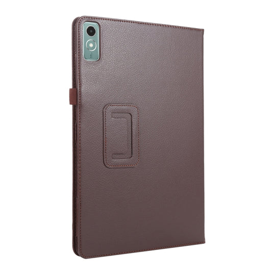 For Lenovo Xiaoxin Pad 11 2024 / M11 Litchi Texture Leather Tablet Case(Brown) by buy2fix