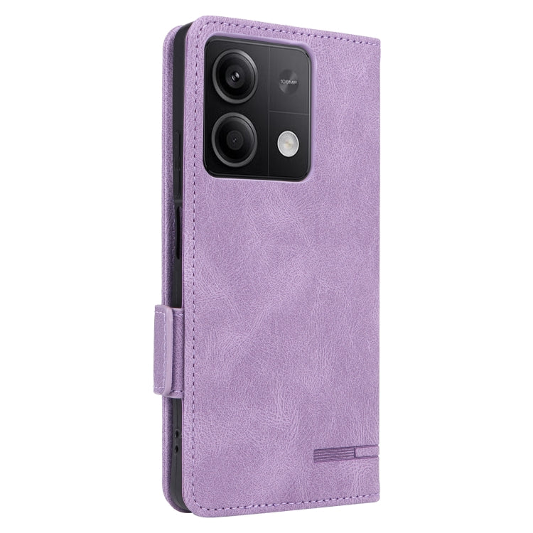 For Xiaomi Redmi Note 13 5G Magnetic Clasp Leather Phone Case(Purple) - Xiaomi Cases by buy2fix | Online Shopping UK | buy2fix